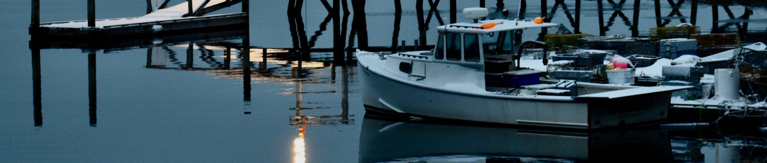 A boat at a dock