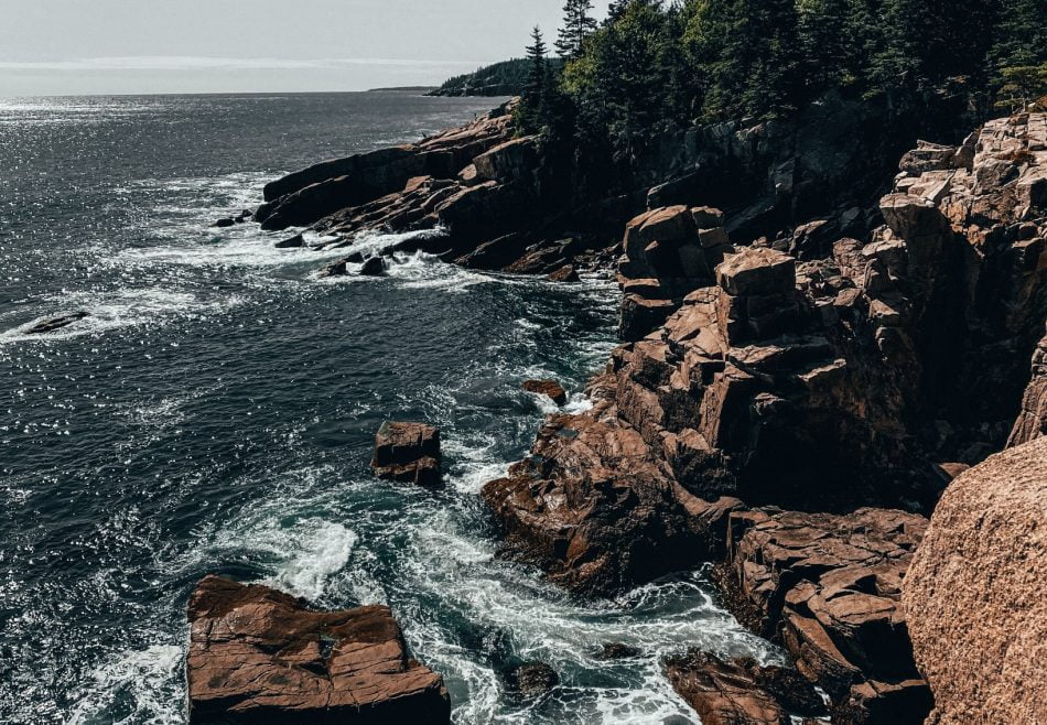 The rocky Maine coast